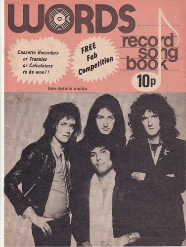 Words record song book queen - song,