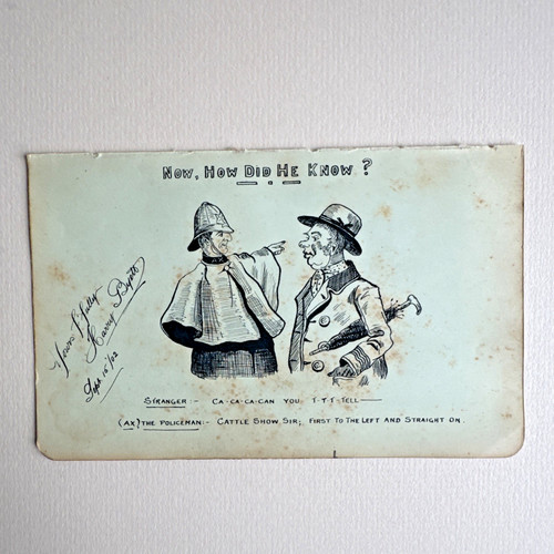 1902 funny policeman - funny, cartoon