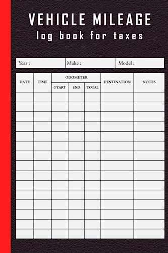 Vehicle mileage log book for - log,