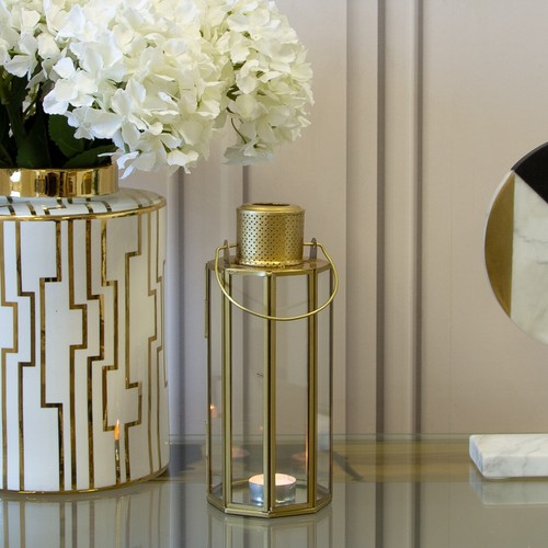 Small gold octagonal - small,
