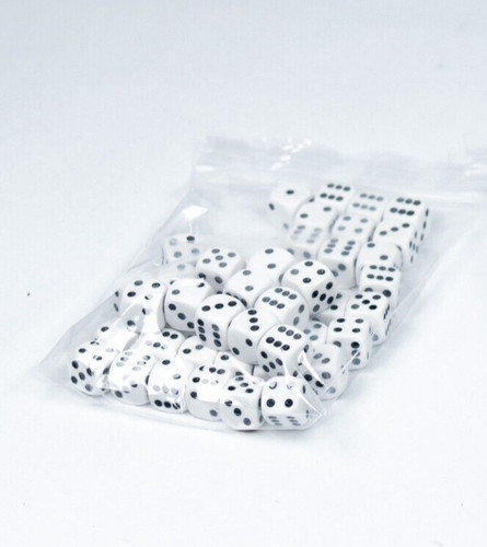 20x white dice - 20x, set