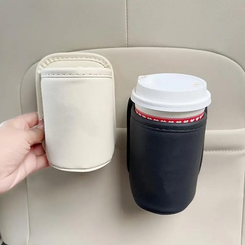Leather car cup holder - pu,