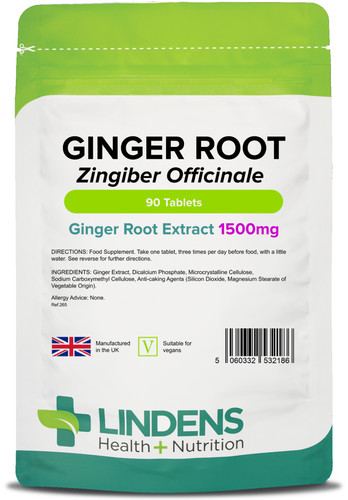Lindens ginger root 1500mg - lindens,