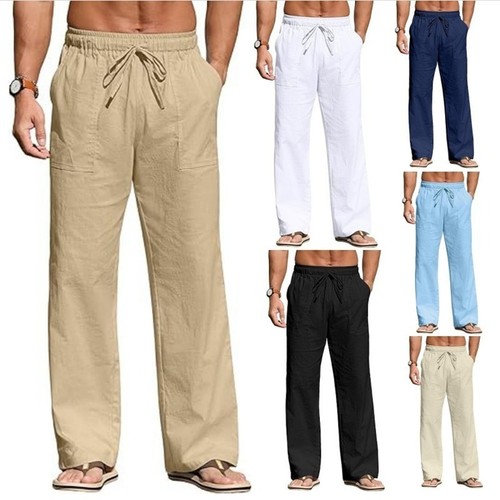 Summer mens casual linen baggy - summer,