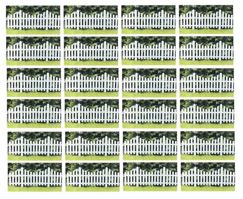 White picket fence wood - white,