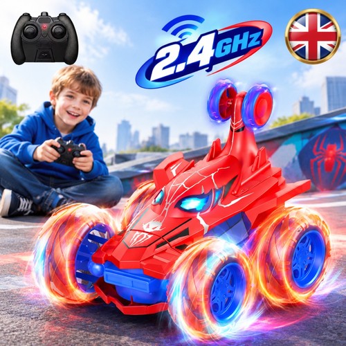 Spider man stunt car remote - spider-man,