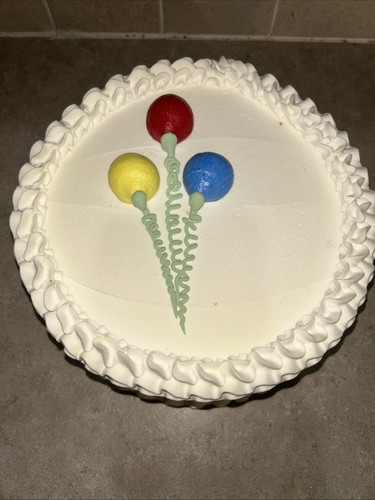 Faux white birthday cake - faux,