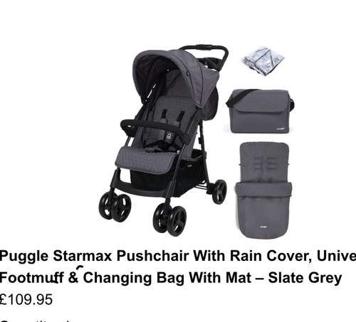 Puggle starmax pushchair with - pushchair,