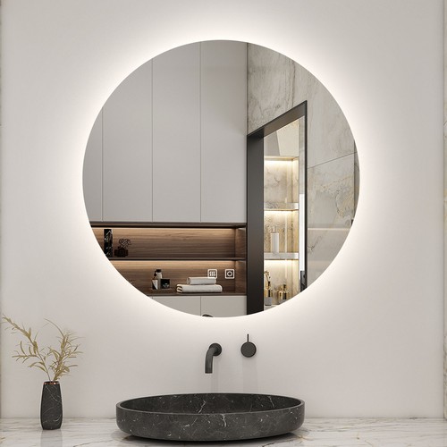 Round led bathroom mirror - mirror, with