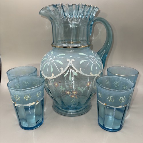 Victorian handblown blue - blue, glass