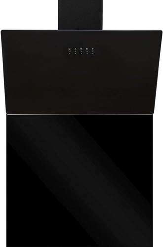 70cm black angled cooker hood - angled,