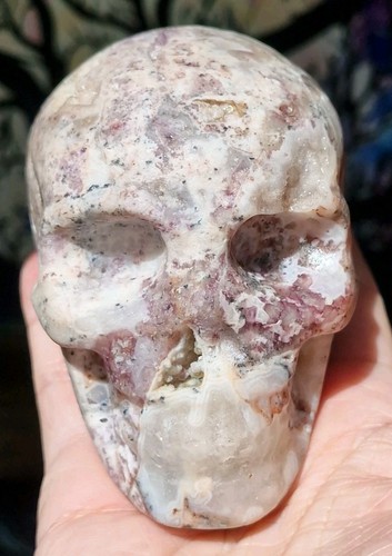 Druzy pink sphalerite skull - pink,