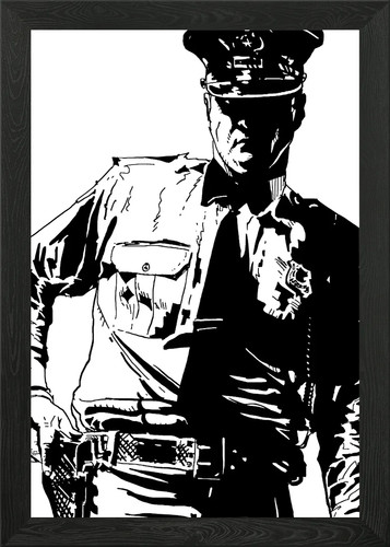 Police framed wall art - wall,