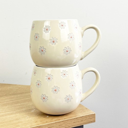 Floral mug set cream - set, 2