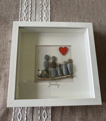Handmade family pebble - ‘family’,