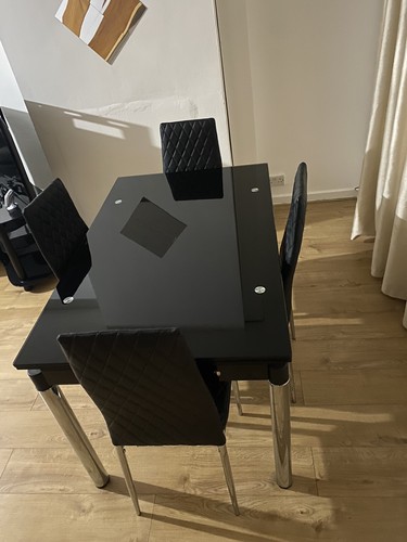Table and chairs - table, 4