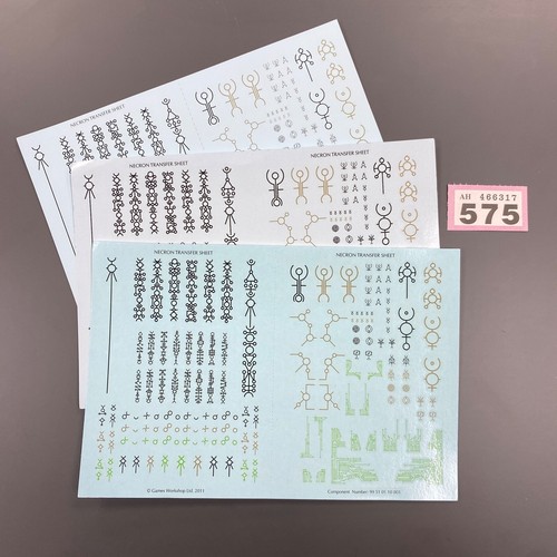 Necrons transfer sheets - 3x,