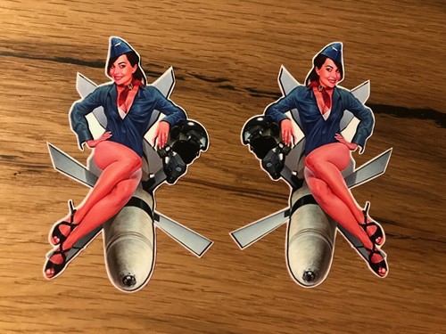 Girl stickers pinup 50th - 2x,