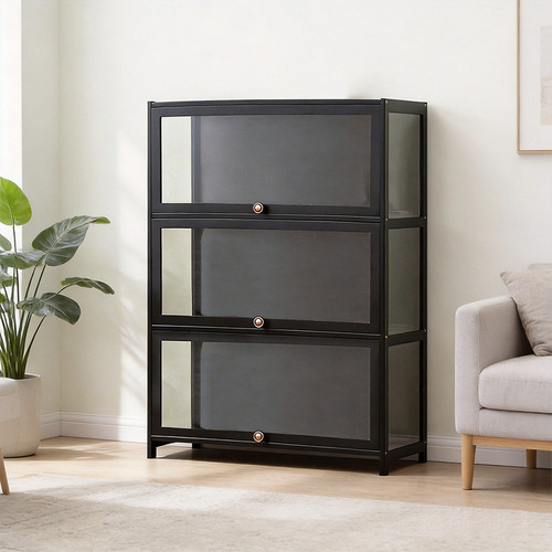 Tier black bamboo acrylic - black, &
