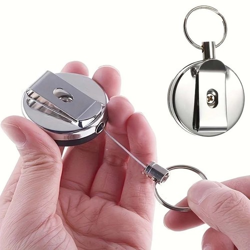 Retractable key chain ring - chain,