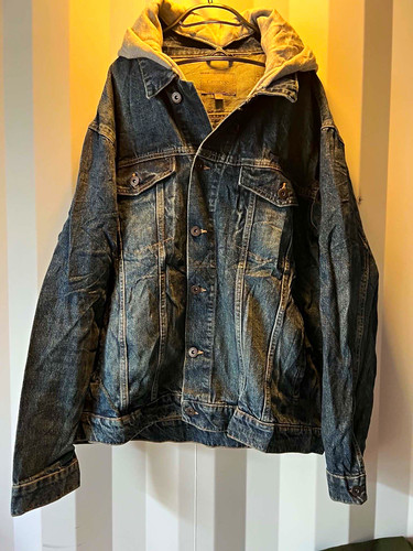 George blue denim hooded jean - hooded,