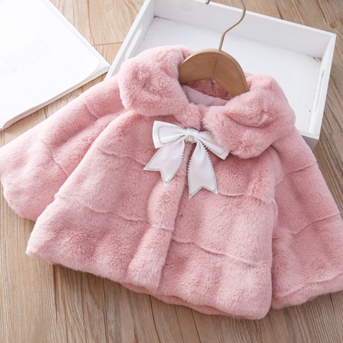 Bridesmaid girl cape faux fur - cape,