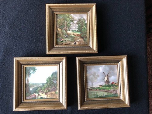 Vintage ceramic tile framed - vintage,