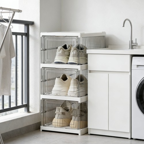 Plastic clear shoe storage - plastic,