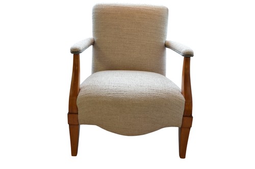 Accent chair beige woolly - chair,