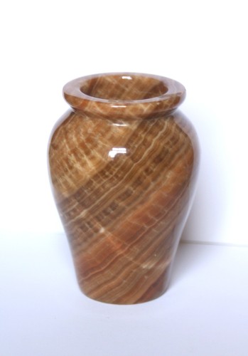 Vintage onyx marble stone vase - onyx,
