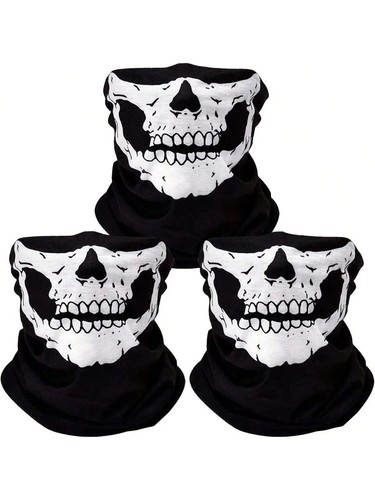 Skeleton skull snood - skull, biker