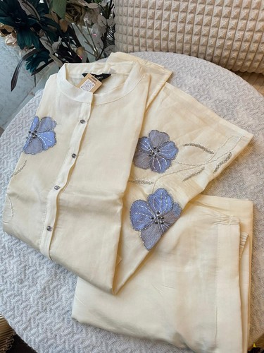 Cotton silk kurti - cotton, 2pc