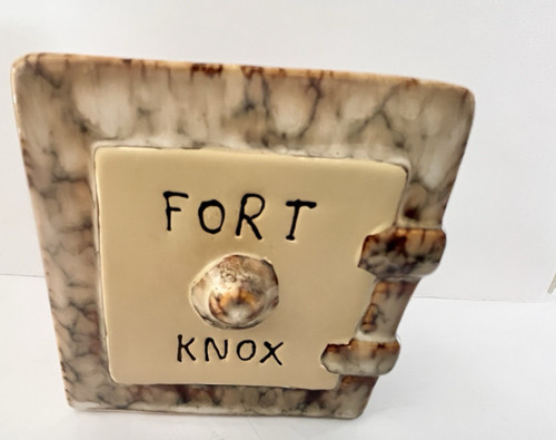 Fort knox ceramic coin bank - fort,