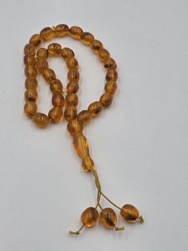 Vintage large beaded amber - 33,