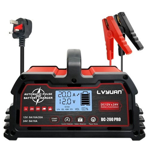 Car smart battery charger 20a - car,
