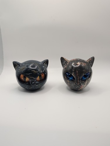 Black cat head - black,