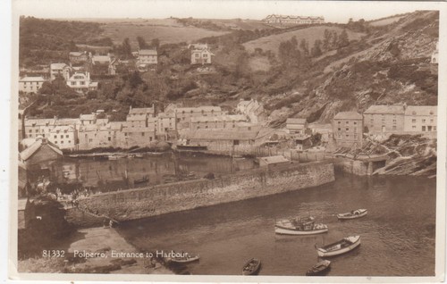 Postcard polperro entrance - polperro,