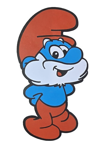 Papa smurf vinyl sticker - smurf, multi