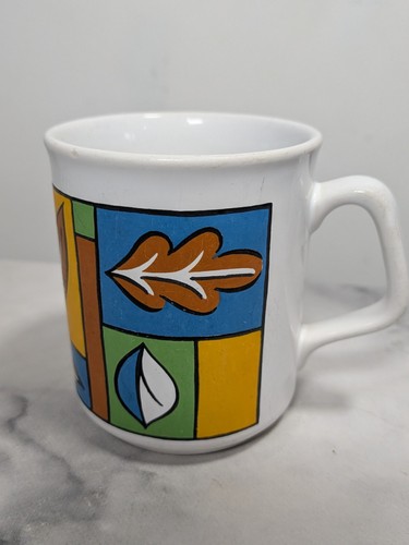 Vintage tams autumn leaves mug - leaves,