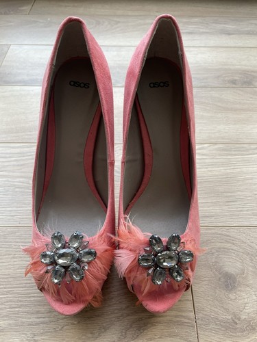Asos pink high heel suede - asos,