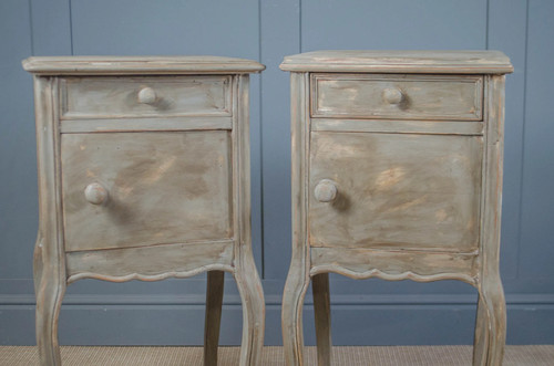 Pair french painted - pair,