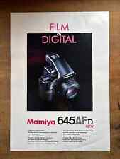 Original Mamiya Poster 645 AFD "Film & Digital" In Great Condition