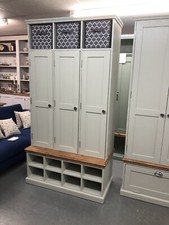 Mud Room Storage Triple Locker Boot Room Hall Bench,F & B Mizzle, Kent Showroom