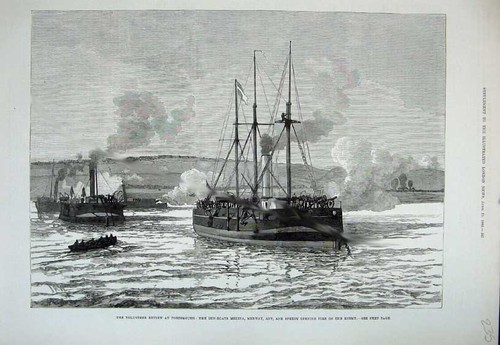 Old antique print 1882 - old,