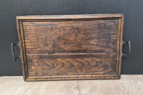 Antique oak tray - oak, early