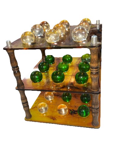 Vtg tri tac toe marble - tri,