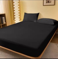 Solid Color Matte Bed Sheet Cover | Soft Breathable Bedding | Single Double King