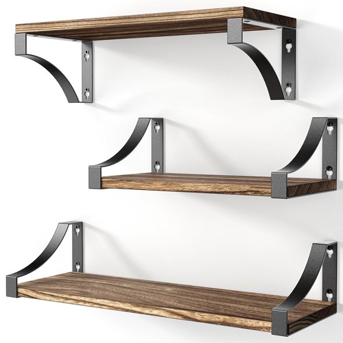 Floating shelves set rustic - 3x,