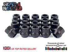 20 x Black Open Wheel Nuts M12x1.5 Fits Honda Civic EG EK EP3 EK9 FN2 TYPE R