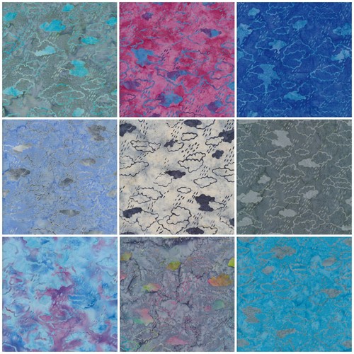 Batik fabric rain - fabric,,